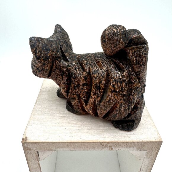 Artesania Rinconada brown tabby cat figurine Uruguay art pottery brown white - Picture 6 of 13